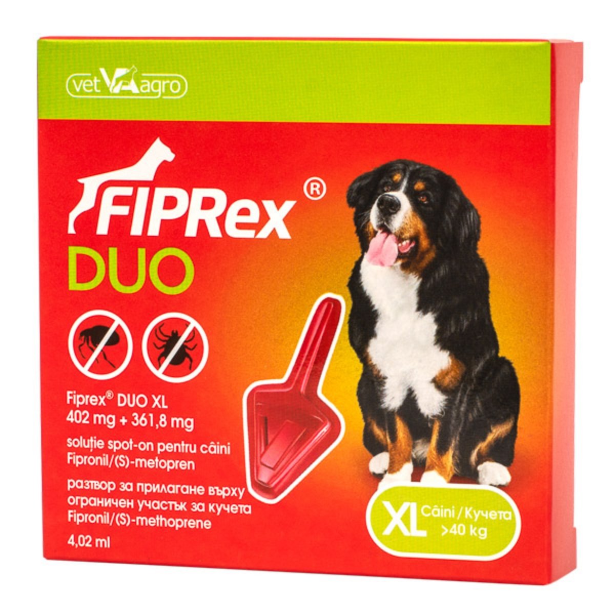 FIPREX Duo, deparazitare externă câini, pipetă repelentă, XL(40 - 60kg), 1buc - poza 1