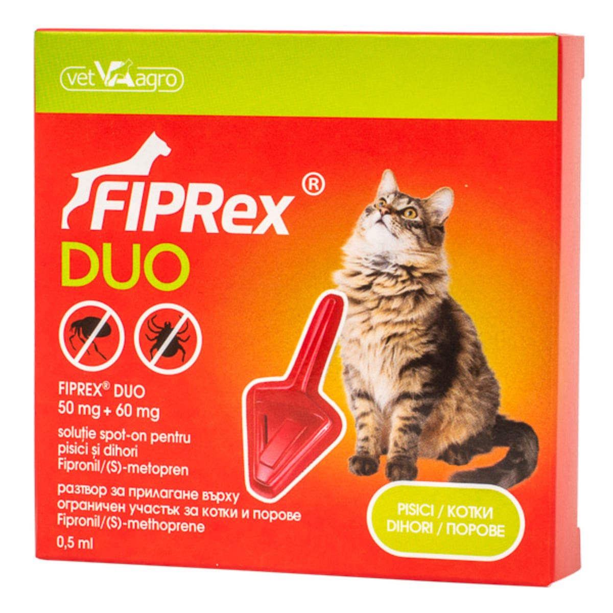 FIPREX Duo, deparazitare externă pisici, pipetă repelentă, 1buc - poza 1