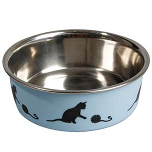 FLAMINGO Bol pentru pisici Bella antialunecare, din inox, 160ml, 10cm