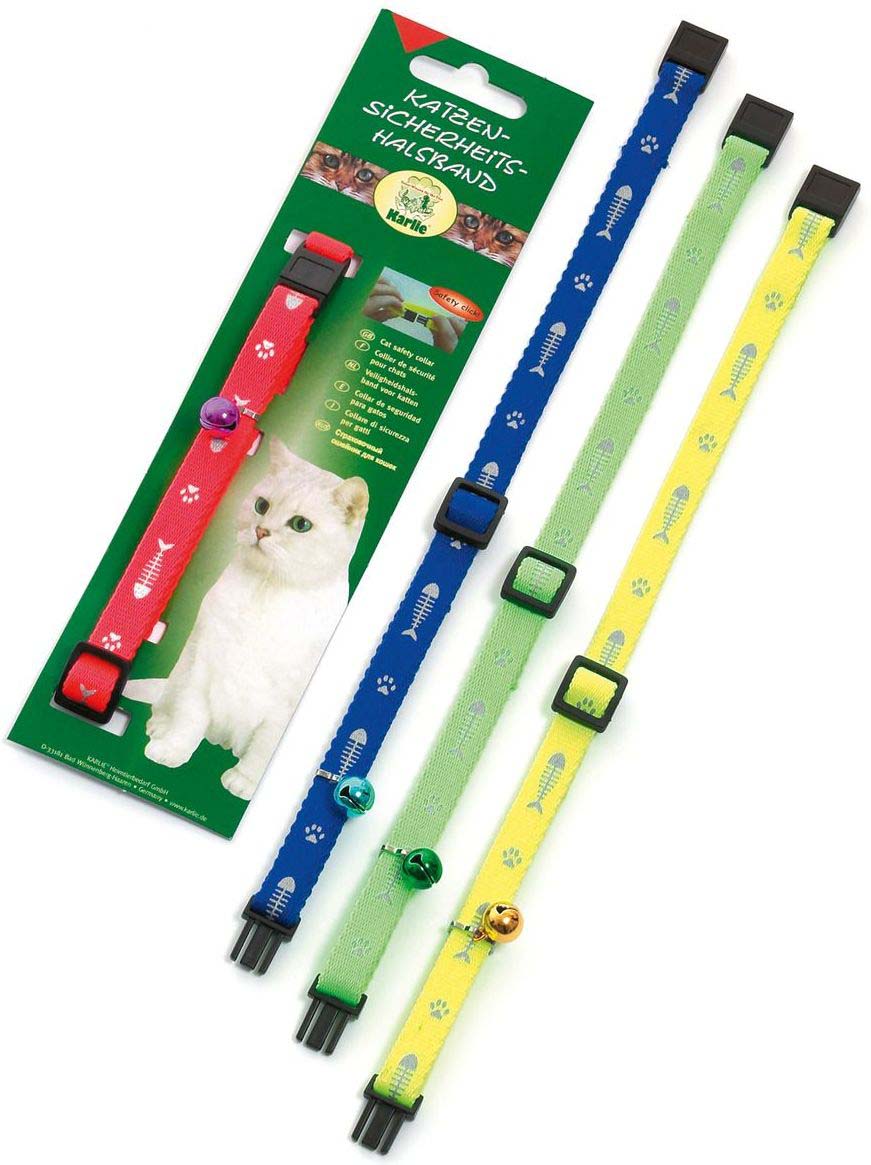 FLAMINGO Zgardă pentru pisici Os de Peşte, cu clopoţel 10mm/30cm