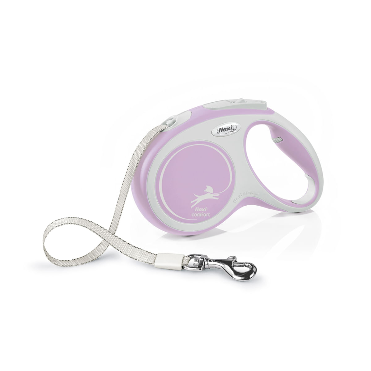 FLEXI Comfort, lesă bandă retractabilă câini, nylon, roz, M(25kg, 5m) - poza 1