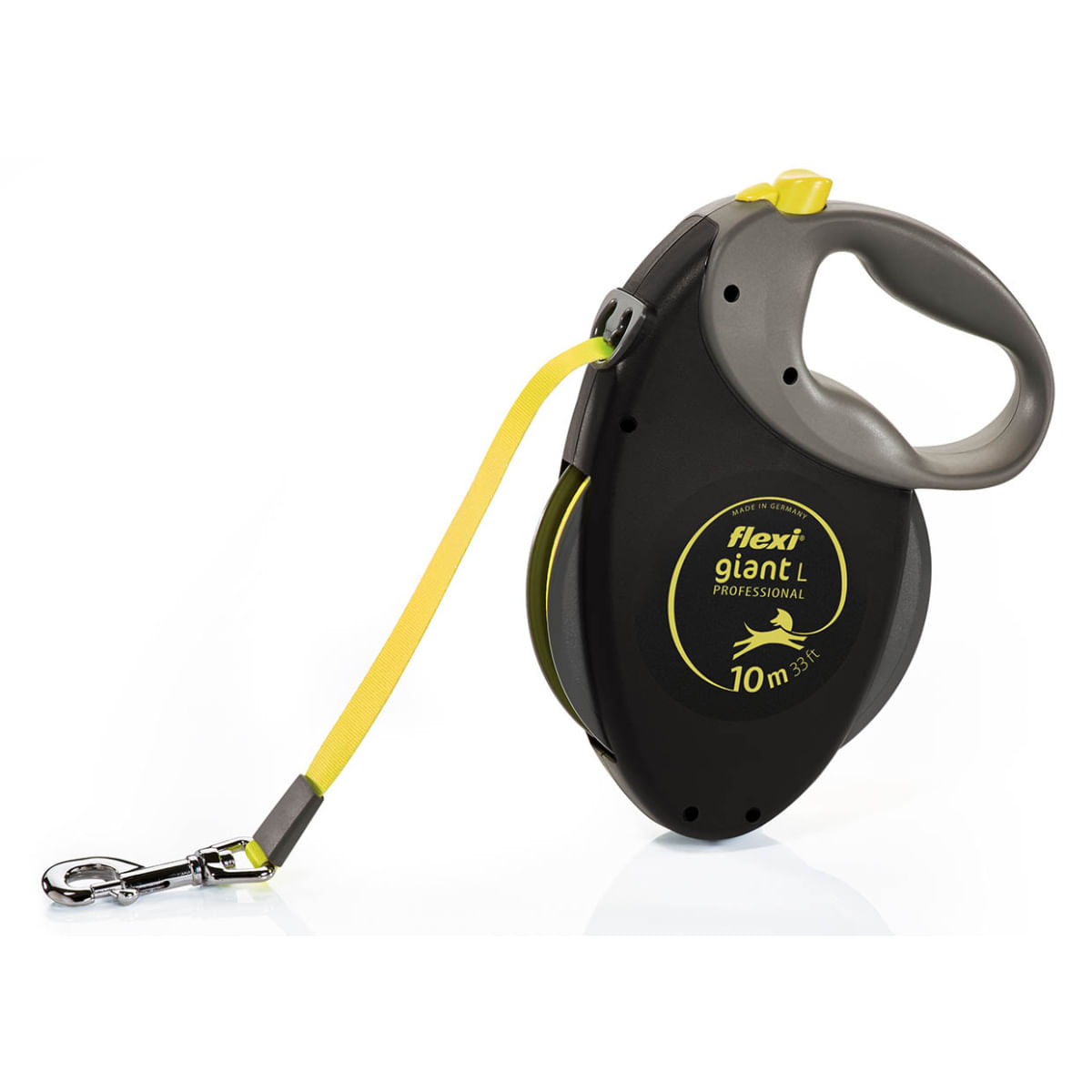 FLEXI Giant, lesă bandă retractabilă dresaj câini, reflectorizant, nylon, neon, L(50kg, 10m) - poza 1