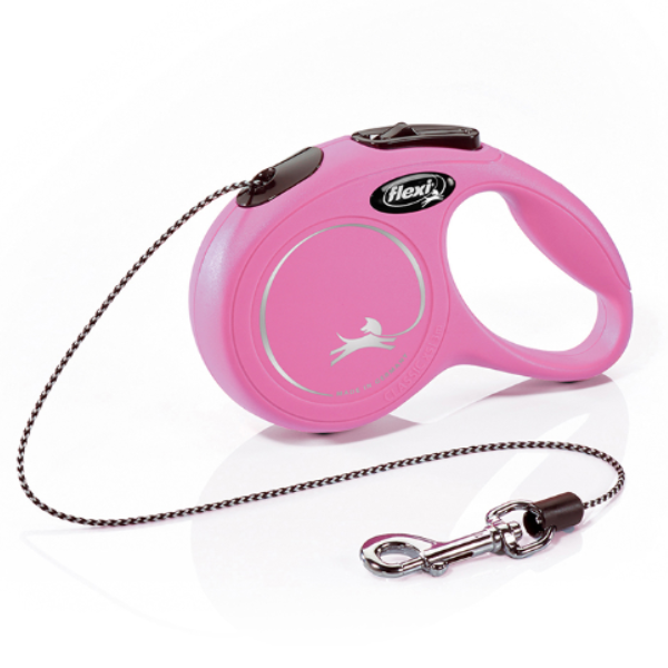 Flexi Lesa New Classic Cord S 5 m Roz