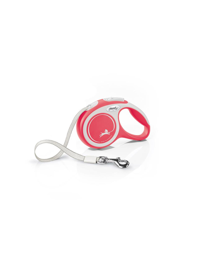 FLEXI New Comfort lesa automata cu banda pentru caini, rosu, marimea XS, 3 m