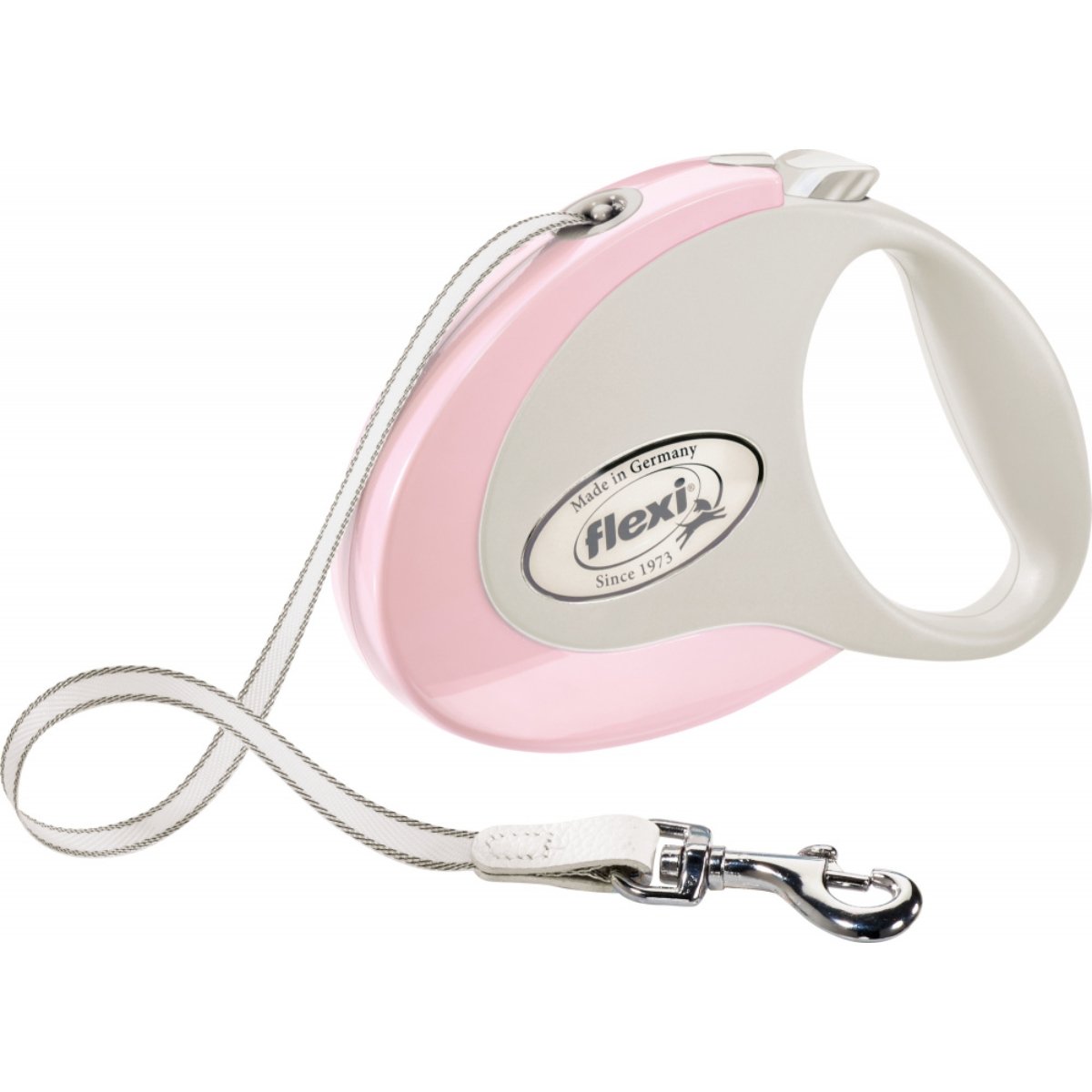 FLEXI Style, lesă retractabilă câini, nylon, roz, M(25kg, 5m) - poza 1