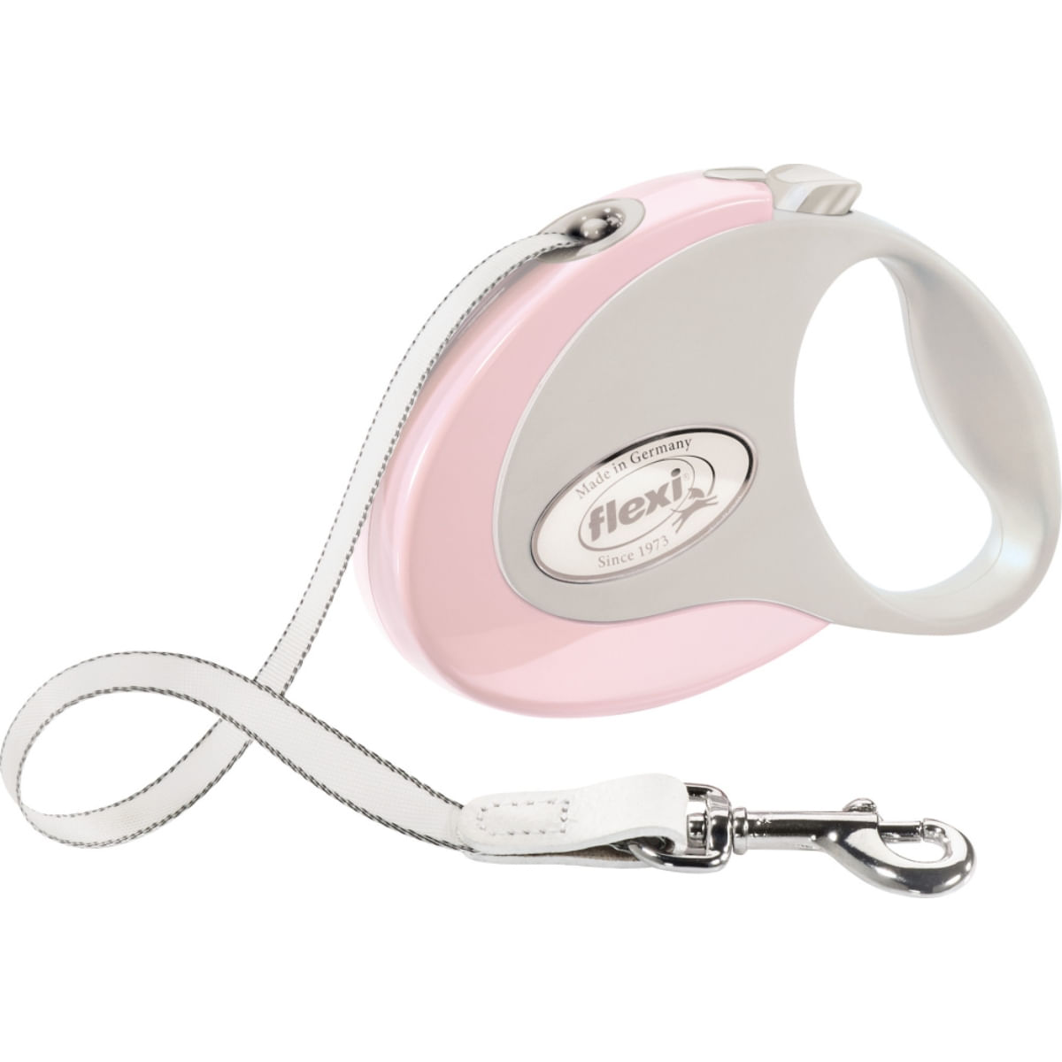 FLEXI Style, lesă retractabilă câini, nylon, roz, S(12kg, 3m) - poza 2