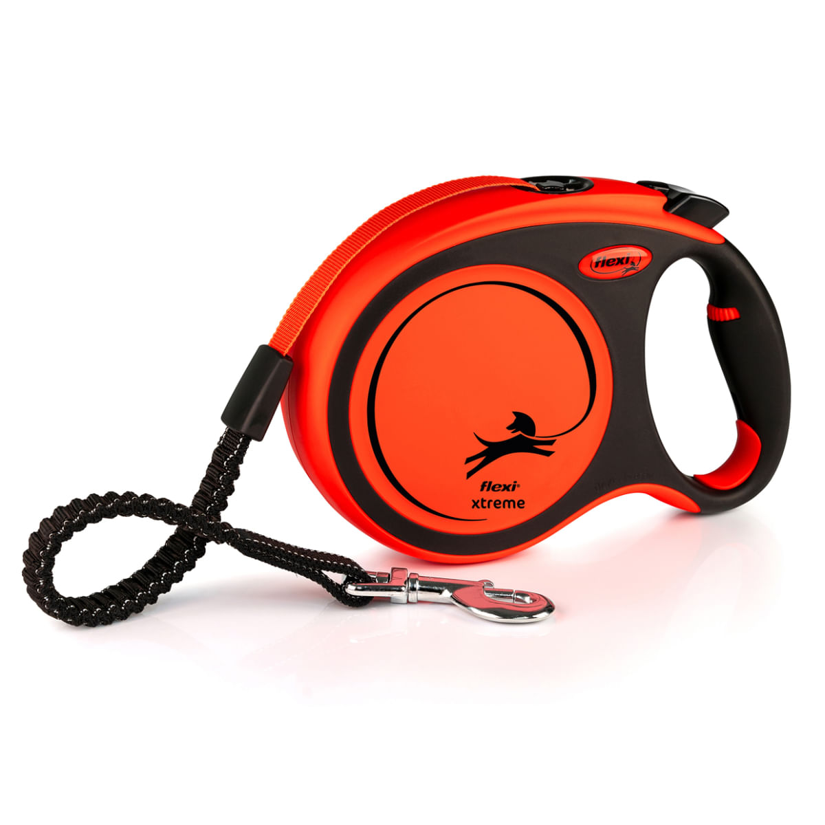 FLEXI Xtreme, lesă bandă retractabilă câini, nylon, portocaliu, L(55kg, 8m) - poza 2