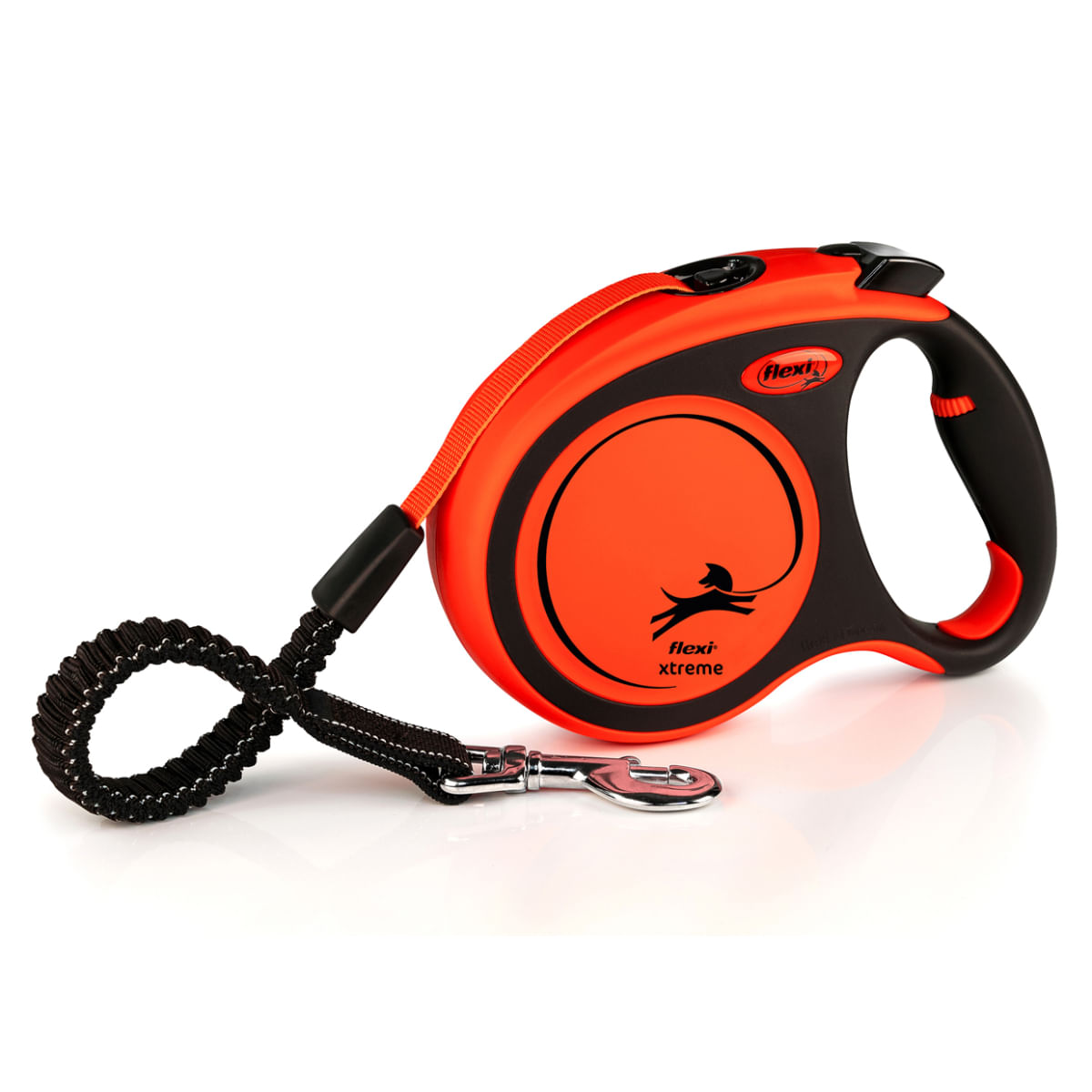 FLEXI Xtreme, lesă bandă retractabilă câini, nylon, portocaliu, L(65kg, 5m) - poza 1