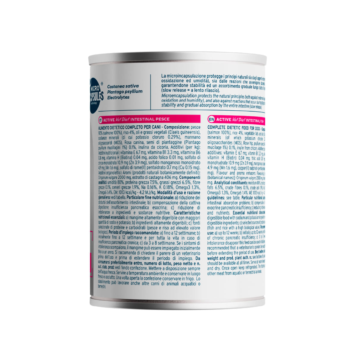 FORZA10 Active VetDiet Intestinal, XS-XL, Pește, dietă veterinară, conservă hrană umedă câini, sistem digestiv, (pate), 390g - poza 3