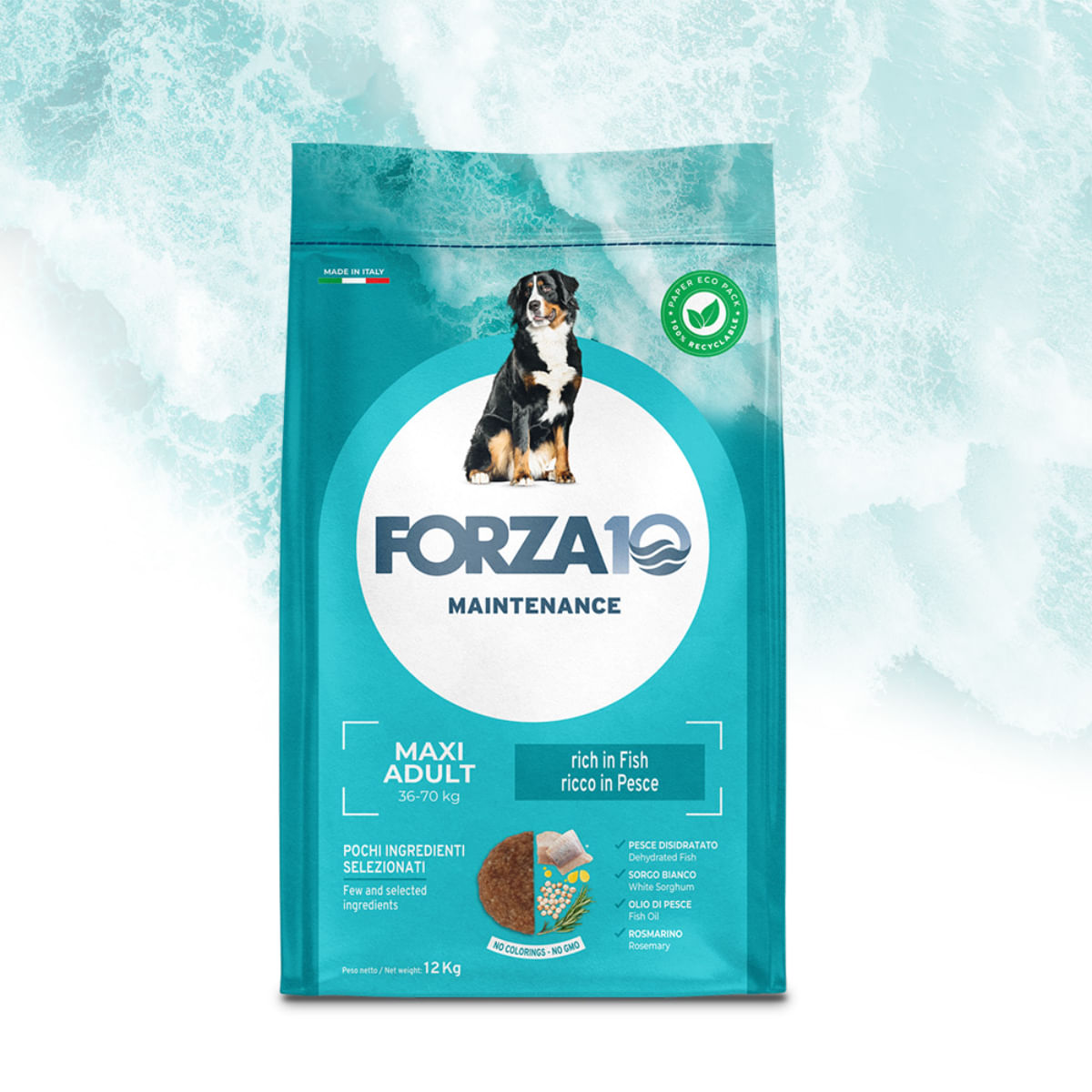 FORZA10 Maintenance Maxi Adult, L-XL, Pește, hrană uscată câini, 12kg - poza 2