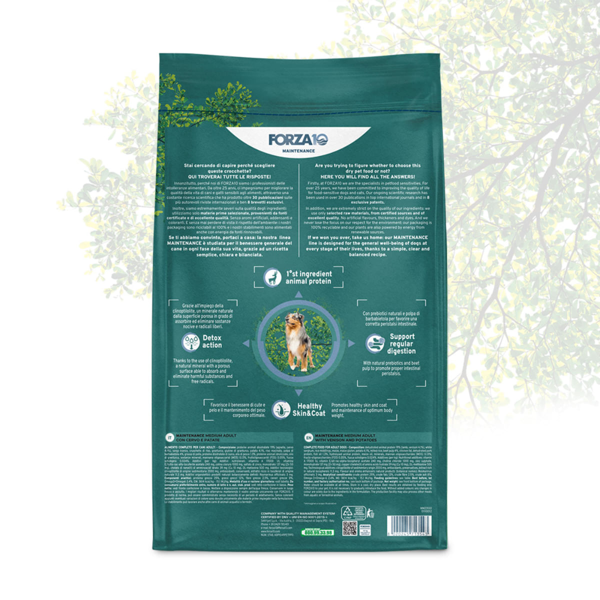 FORZA10 Maintenance Medium Adult, M, Căprioară, hrană uscată câini, 12kg - poza 3