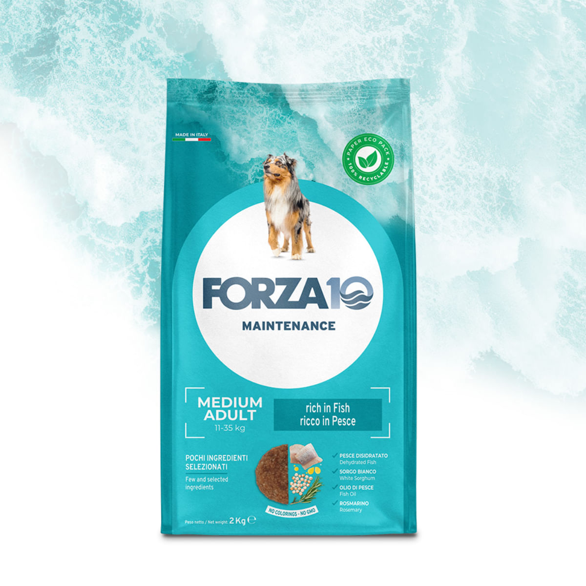 FORZA10 Maintenance Medium Adult, M, Pește, hrană uscată câini, 12kg - poza 2