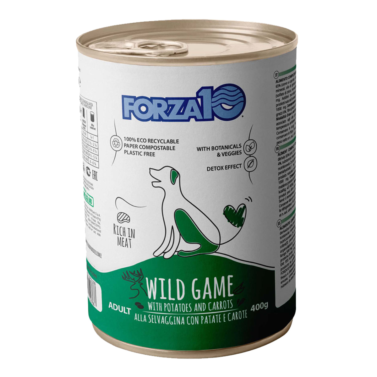 FORZA10 Maintenance, XS-XL, Căprioară și Cartofi, conservă hrană umedă câini, (pate), 400g - poza 1