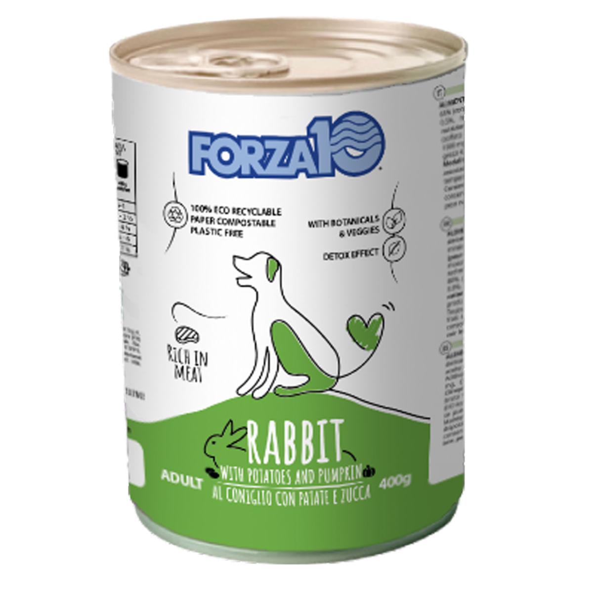 FORZA10 Maintenance, XS-XL, Iepure și dovleac, conservă hrană umedă câini, (pate), 400g - poza 2