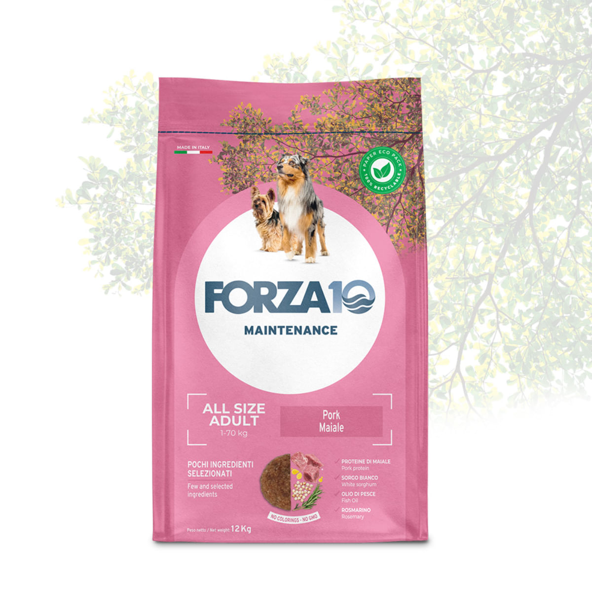 FORZA10 Maintenance, XS-XL, Porc, hrană uscată câini, 12kg - poza 2