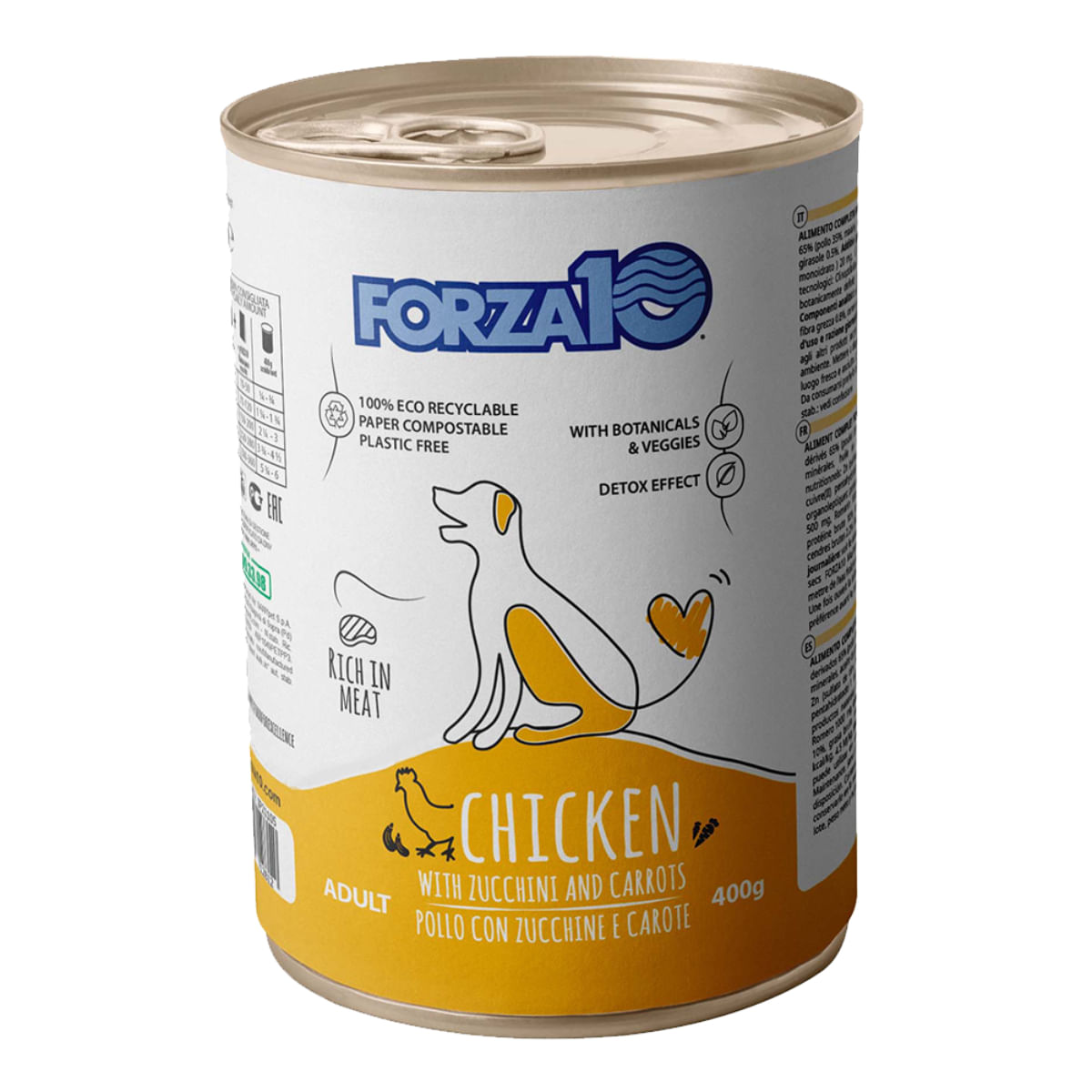 FORZA10 Maintenance, XS-XL, Pui și Zucchini, conservă hrană umedă câini, (pate), 400g - poza 1
