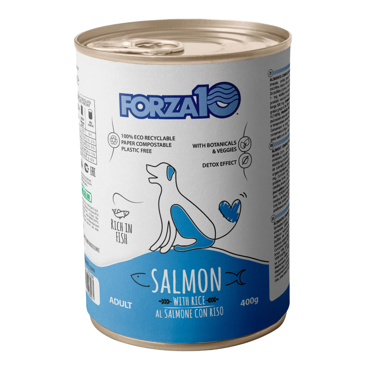 FORZA10 Maintenance, XS-XL, Somon și Orez, conservă hrană umedă câini, (pate), 400g - poza 2
