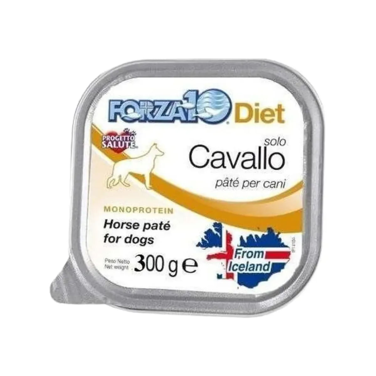 FORZA10 Monodiet Solo, XS-XL, Cal, dietă veterinară, tăviță hrană umedă monoproteică câini, alergii, (pate), 300g - poza 1