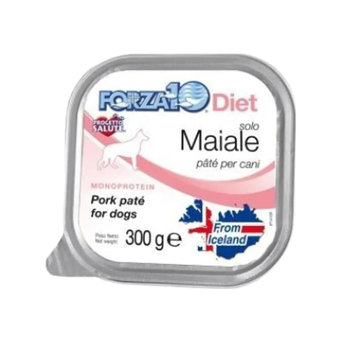 FORZA10 Monodiet Solo, XS-XL, Porc, dietă veterinară, tăviță hrană umedă monoproteică câini, alergii, (pate), 300g - poza 1