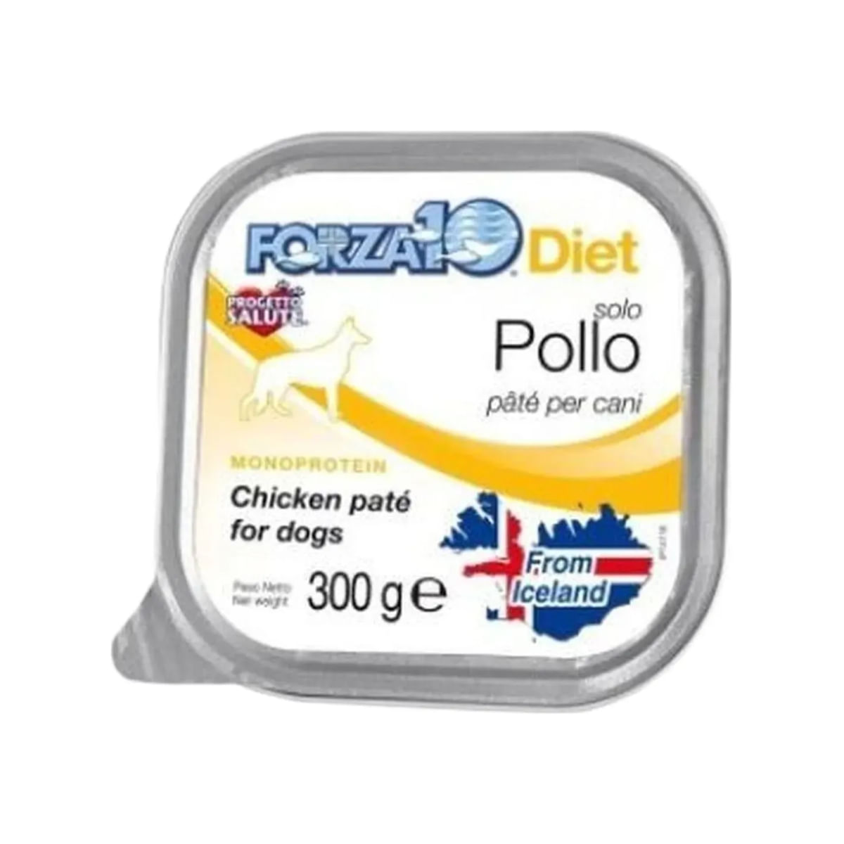 FORZA10 Monodiet Solo, XS-XL, Pui, dietă veterinară, tăviță hrană umedă monoproteică câini, alergii, (pate), 300g - poza 2