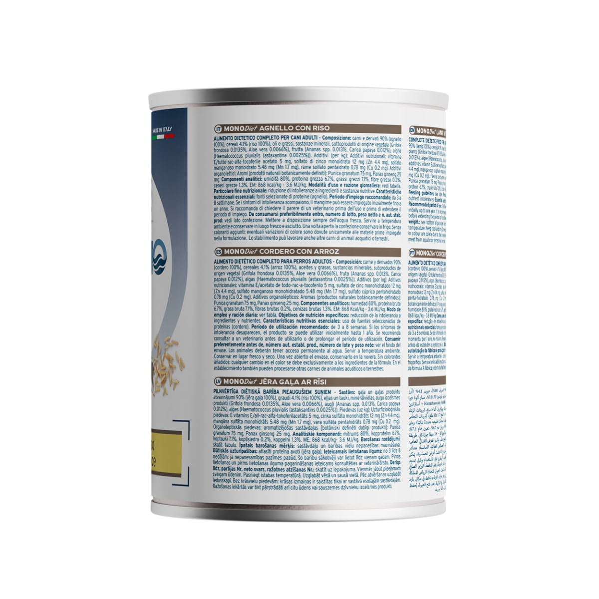 FORZA10 Monodiet, XS-XL, Miel și Orez, dietă veterinară, conservă hrană umedă monoproteică câini, alergii, (pate), 400g - poza 3