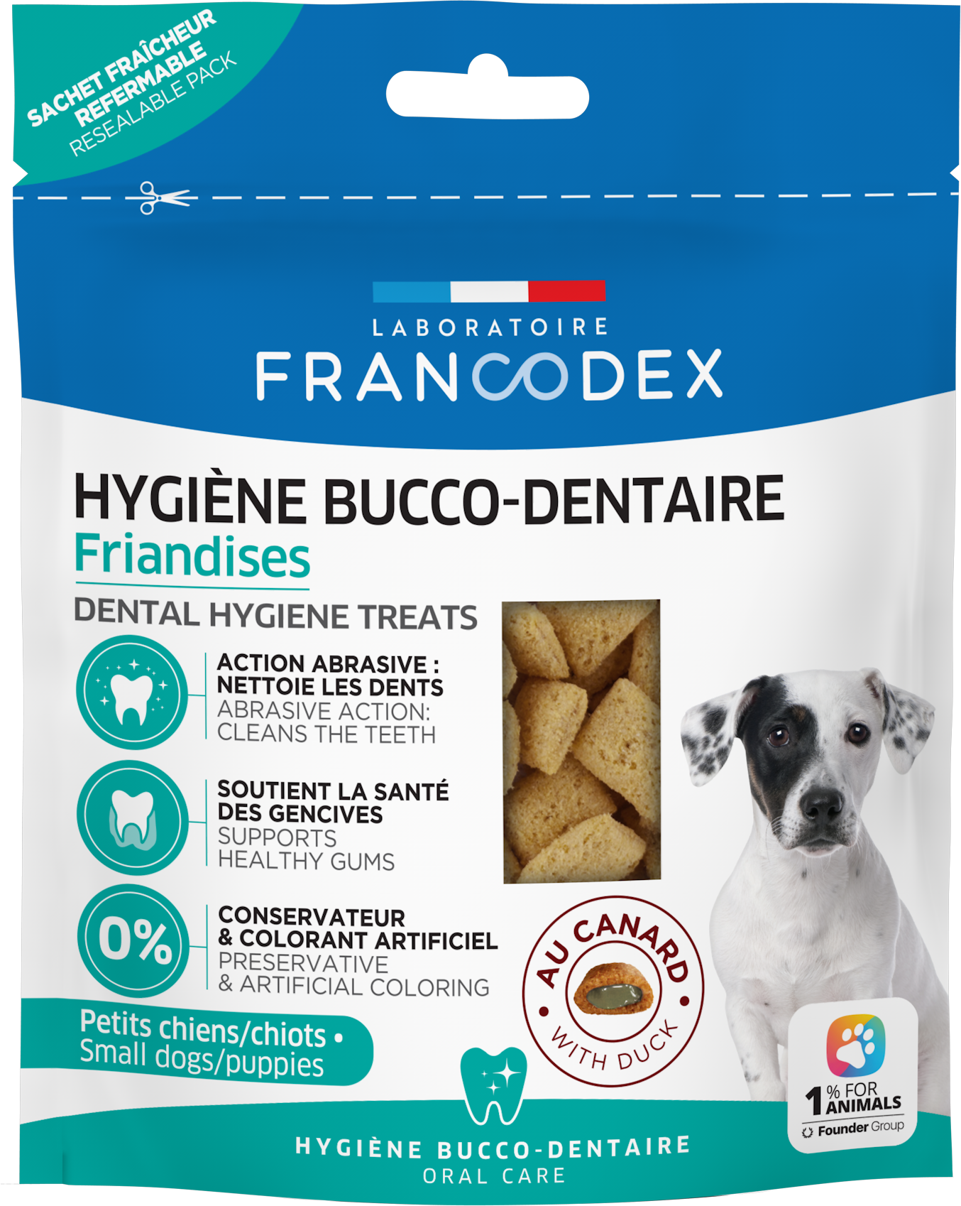 Francodex, recompense pentru igiena dentara, catelusi, 75 g