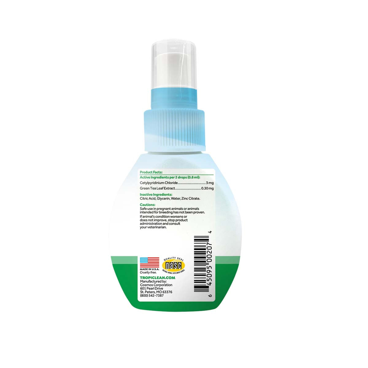 Fresh Breath Drops TropiClean For Cats, 65 ml - poza 3