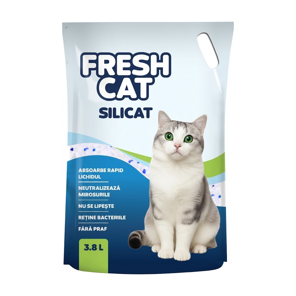 FRESH CAT, așternut igienic pisici, granule, silicat, neutralizare mirosuri, 3.8l - poza 1