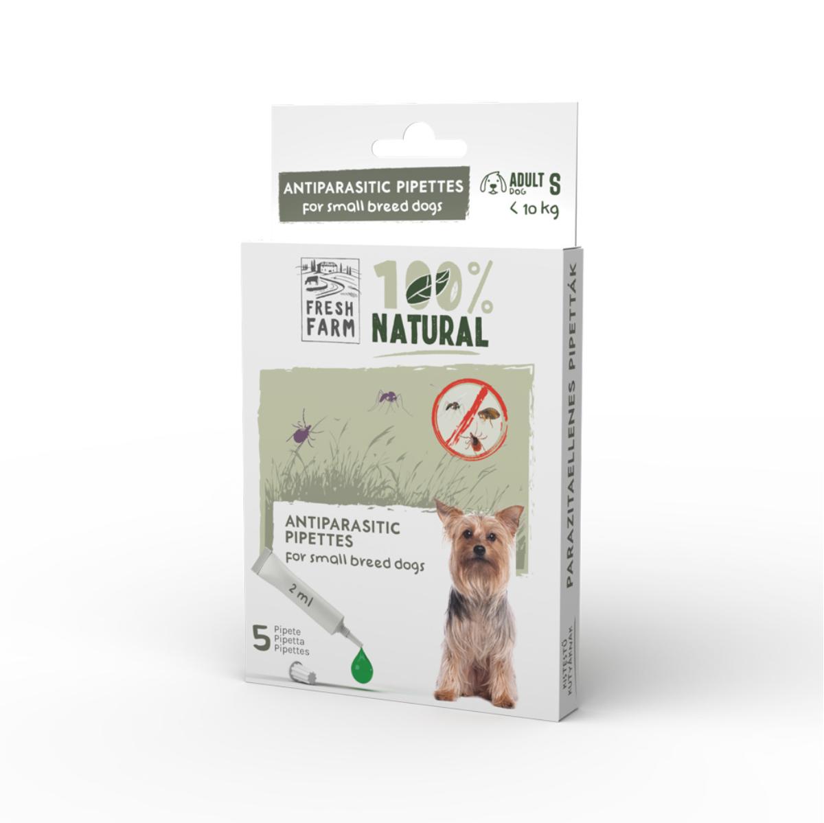 FRESH FARM, deparazitare externă naturală câini, pipetă repelentă FRESH FARM, deparazitare externă naturală câini, XS-S, pipetă repelentă, 2ml x 5buc - poza 2