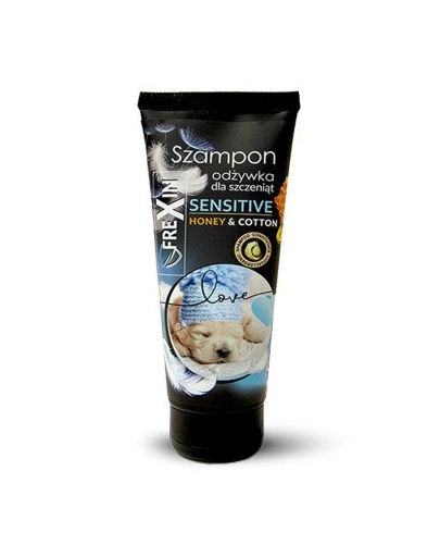 FREXIN Sensitive Sampon cu balsam pentru catelusi , miere si bumbac 220 g