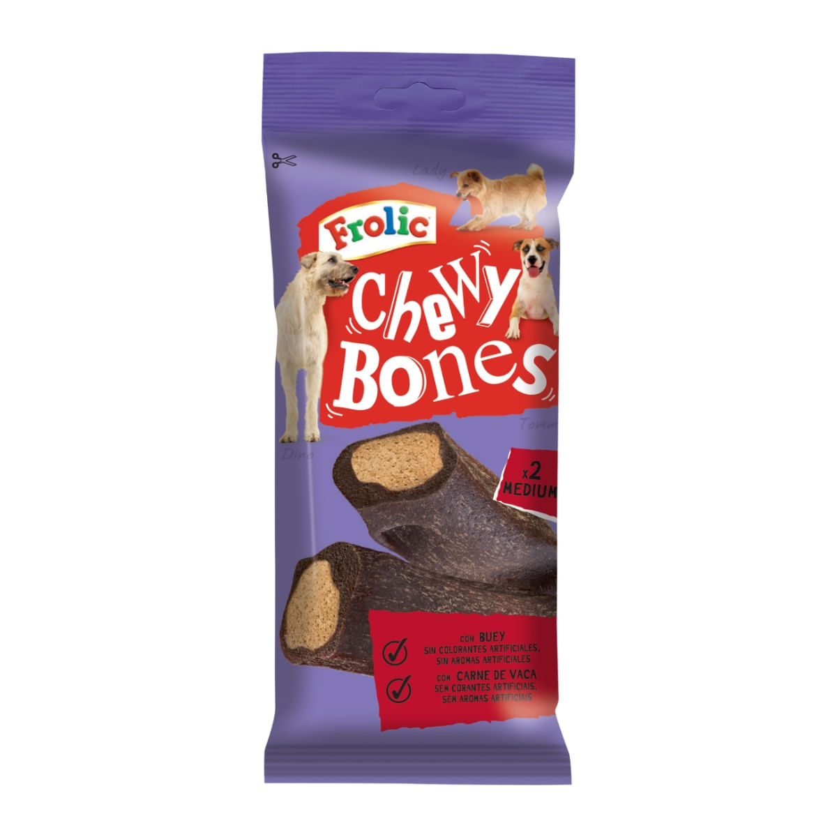 FROLIC Chewie Bones, recompense câini, batoane, Vită, 2 buc, 170g - poza 2