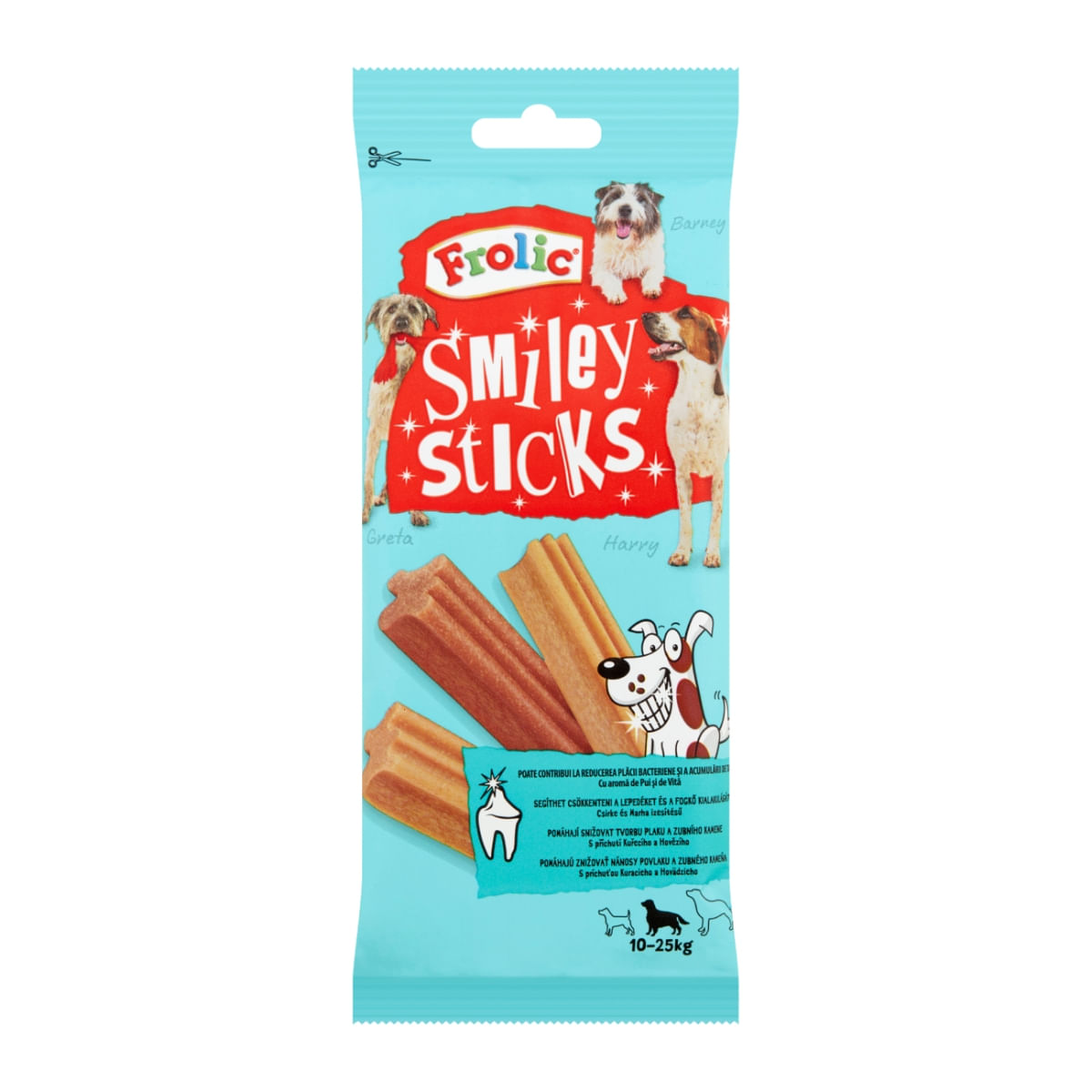 FROLIC Smiley Sticks, recompense câini, sticks, Pui, 7buc, 175g - poza 1