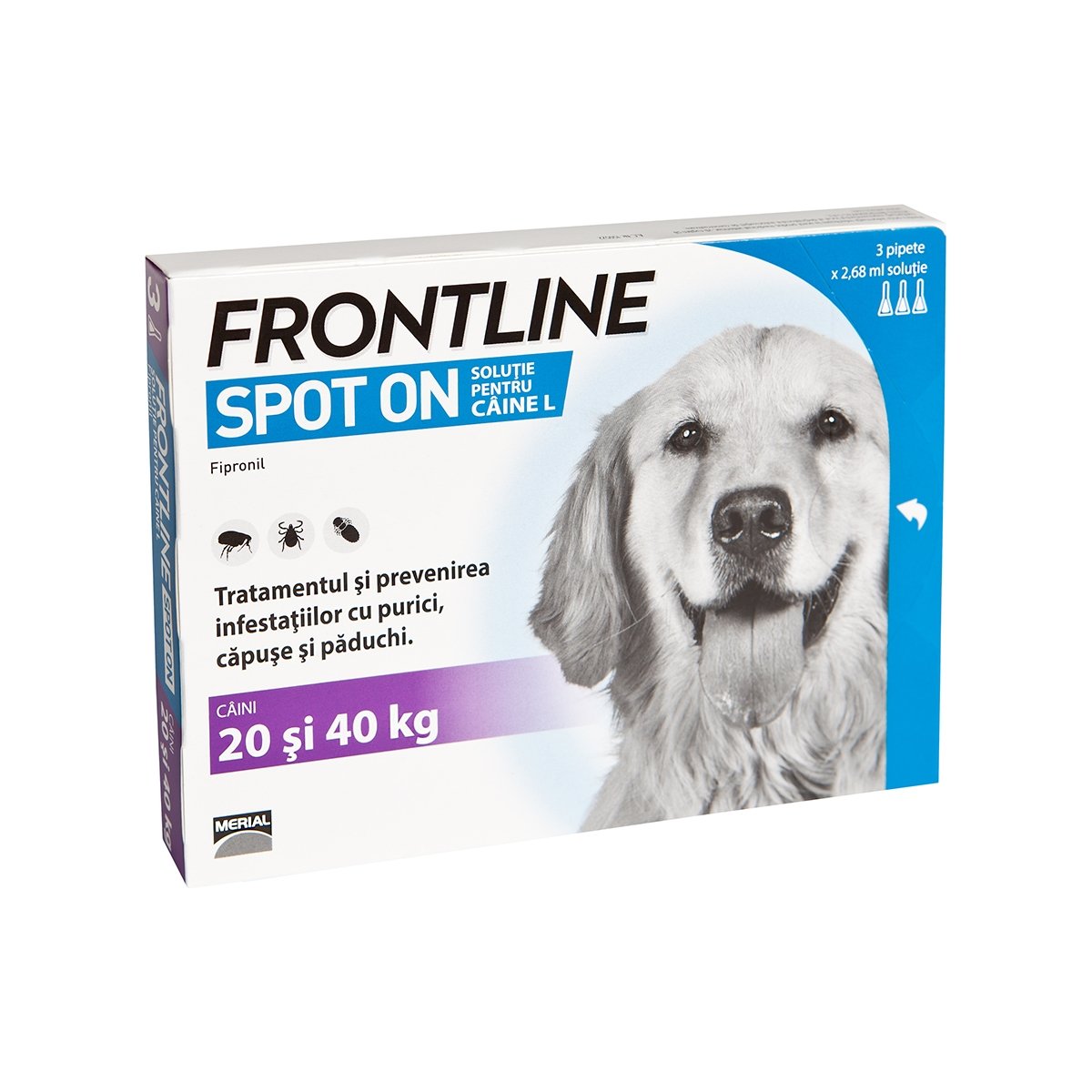 FRONTLINE Spot-On, soluție antiparazitară, câini 20-40kg, 3 pipete - poza 2