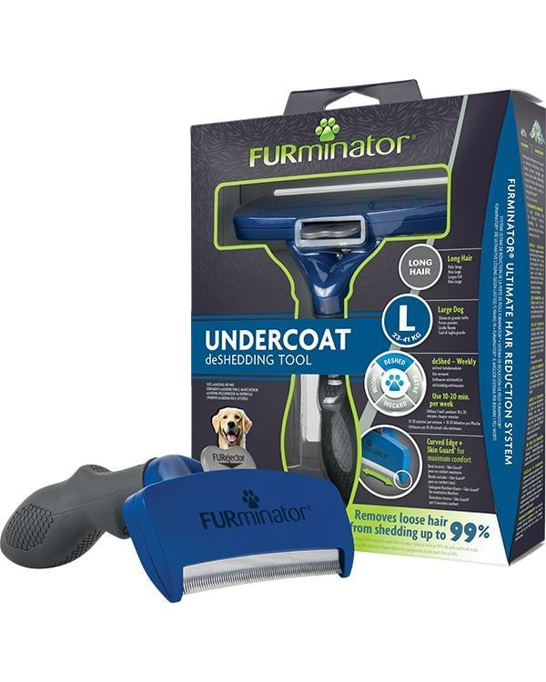 FURMINATOR, perie câini, păr lung, anti-năpârlire, metal FURMINATOR, L, perie câini, păr lung, anti-năpârlire, metal - poza 1
