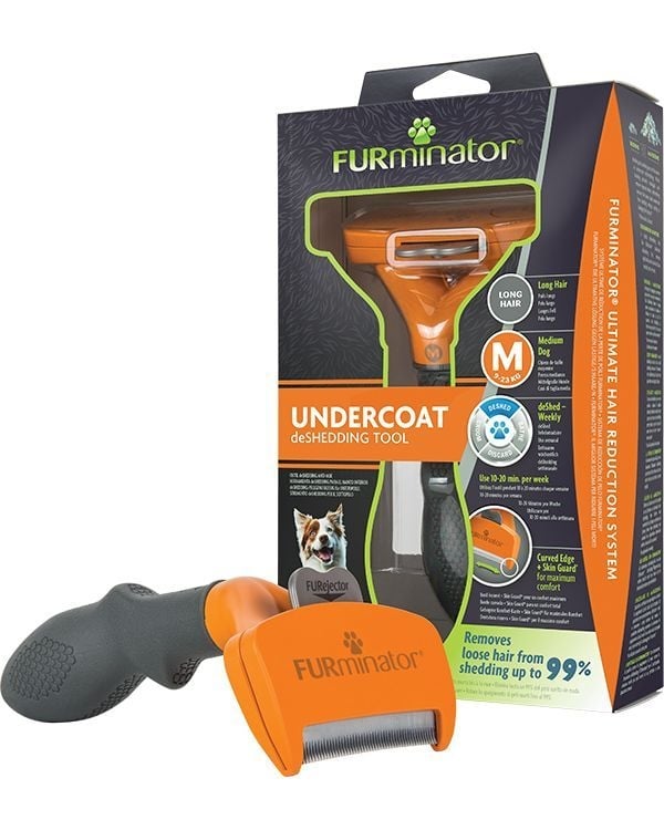 FURMINATOR, perie câini, păr lung, anti-năpârlire, metal FURMINATOR, M, perie câini, păr lung, anti-năpârlire, metal - poza 2