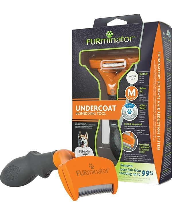 FURMINATOR, perie câini, păr scurt, anti-năpârlire, metal FURMINATOR, M, perie câini, păr scurt, anti-năpârlire, metal - poza 4