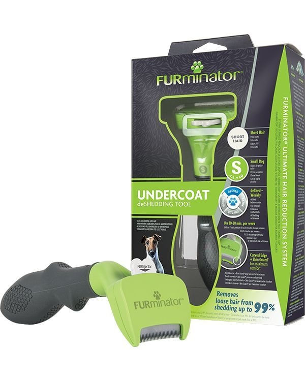 FURMINATOR, perie câini, păr scurt, anti-năpârlire, metal FURMINATOR, XS-S, perie câini, păr scurt, anti-năpârlire, metal - poza 1