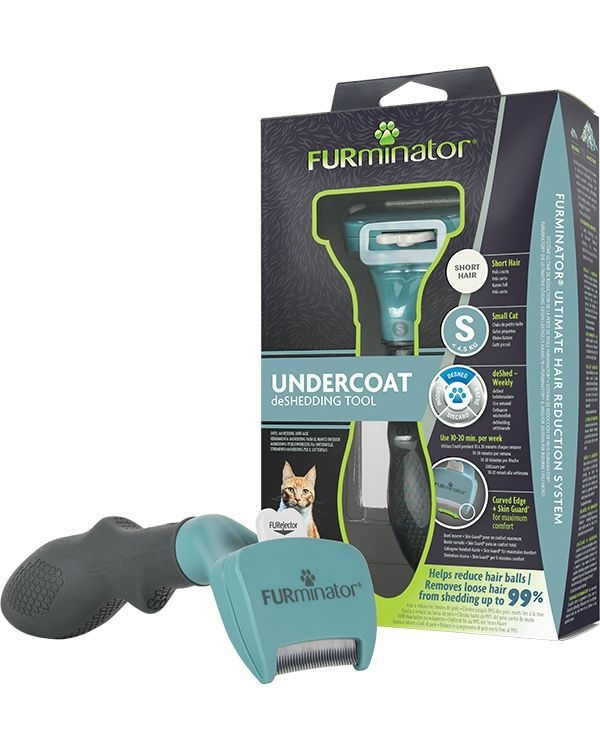 FURMINATOR, perie pisici, păr scurt, anti-năpârlire, metal FURMINATOR, XS-S, perie pisici, păr scurt, anti-năpârlire, metal - poza 1