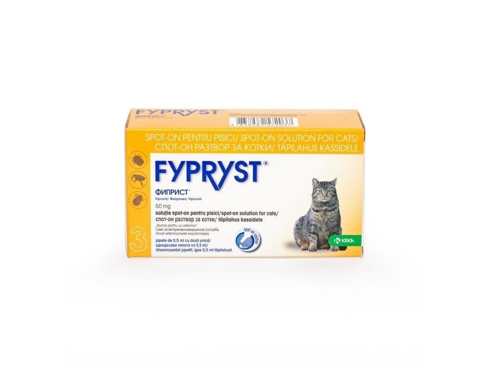 FYPRYST, deparazitare externă pisici, pipetă repelentă, 1 lună x 3buc - poza 1