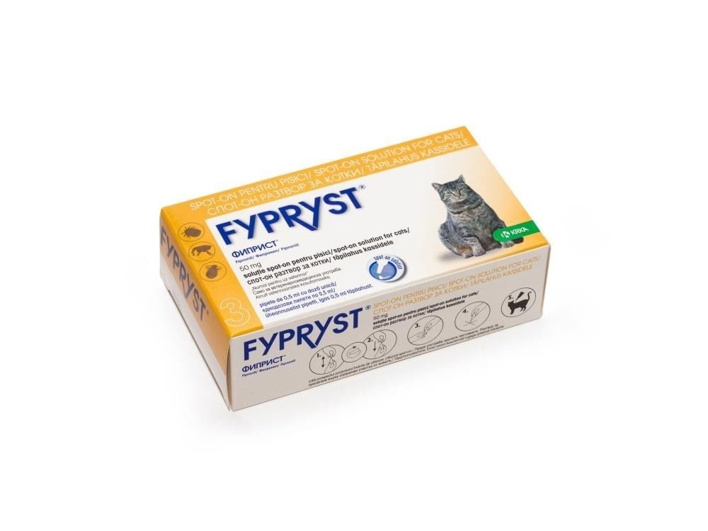 FYPRYST, deparazitare externă pisici, pipetă repelentă, 1 lună x 3buc - poza 2