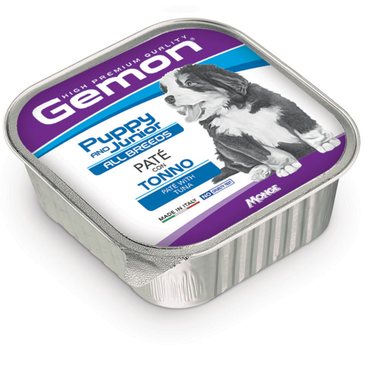 GEMON All Breeds Puppy and Junior, XS-XL, Ton, conservă hrană umedă fără cereale câini junior, (pate), 150g - poza 2