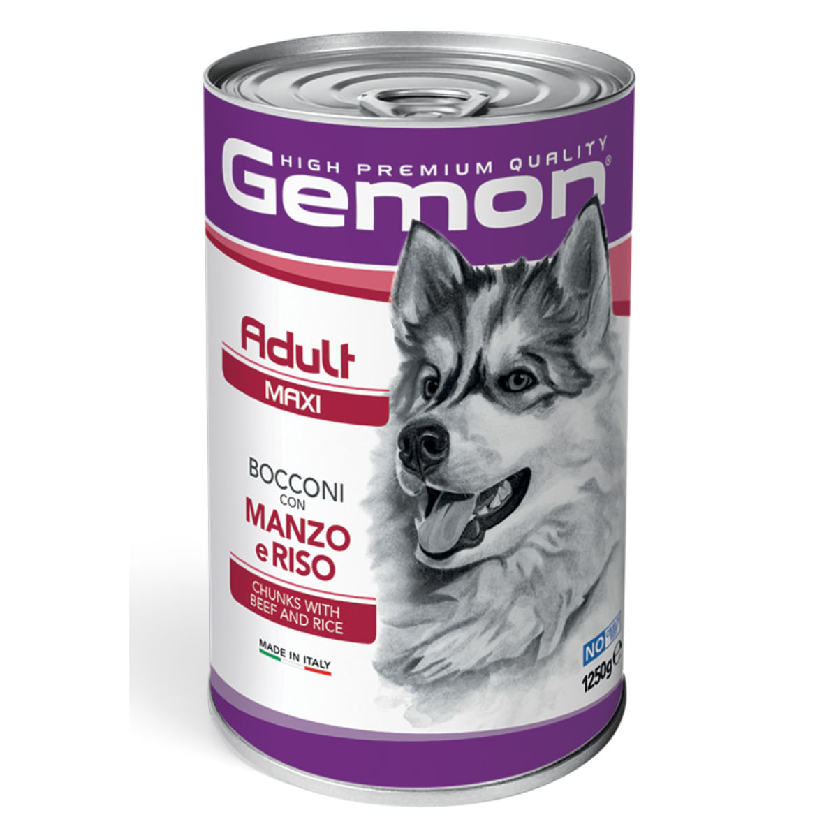 GEMON Maxi Adult, L-XL, Vită și Orez, conservă hrană umedă câini, (în aspic), 1250g - poza 2