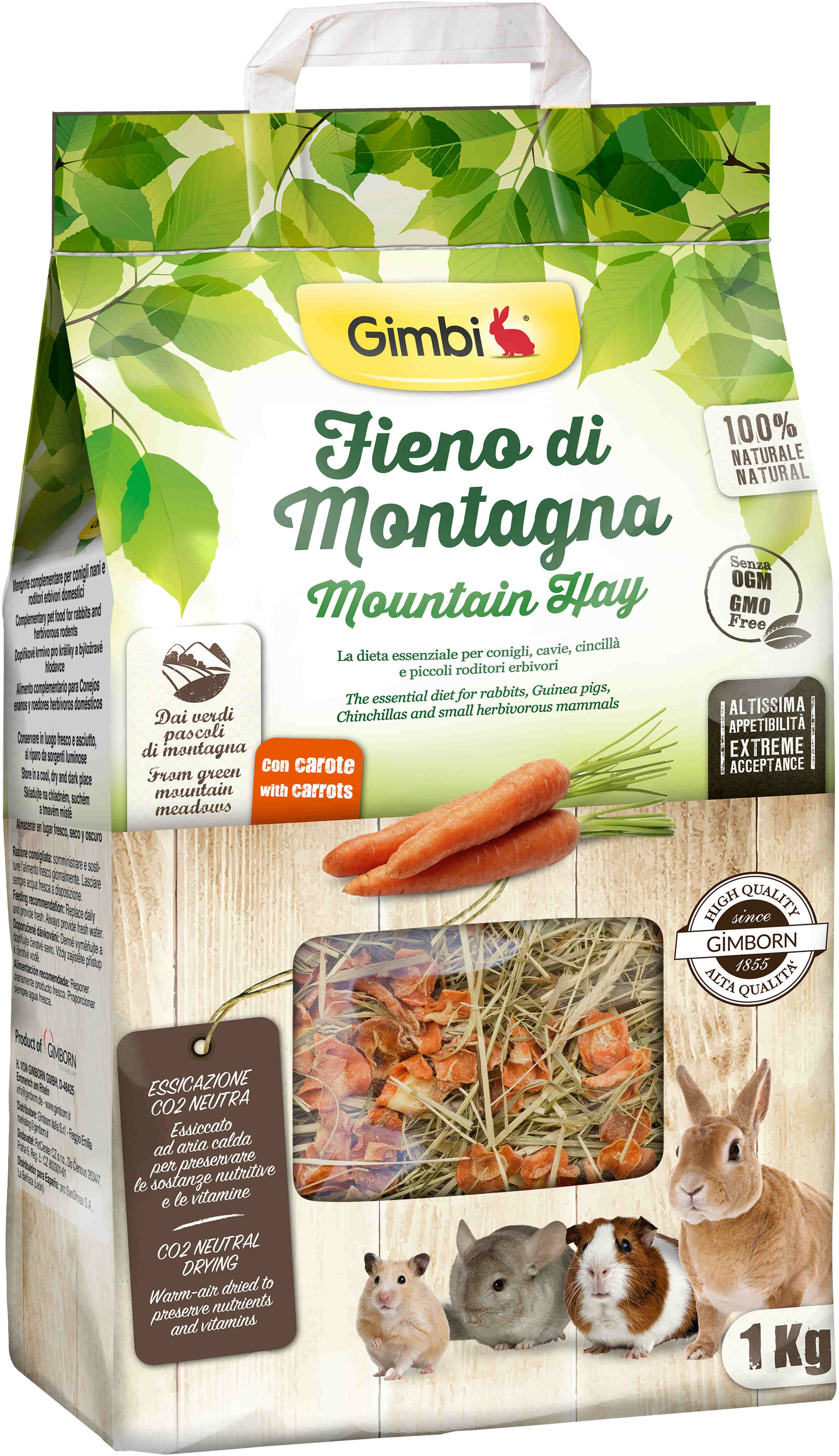 GIMBI Fân pentru rozătoare, cu Morcov 1kg