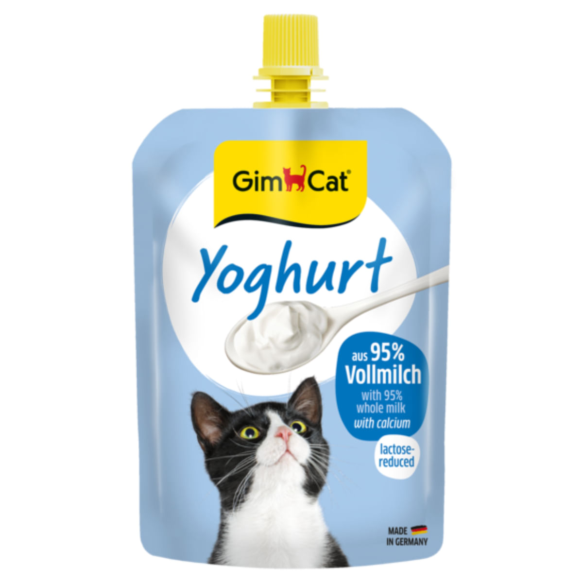 GIMCAT Iaurt, plic recompense pisici, (topping), 150g - poza 1