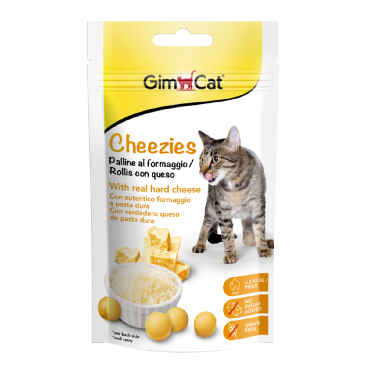GIMCAT Käse-Rollis Cheezies, Brânză, punguță recompense pisici, 50g - poza 1