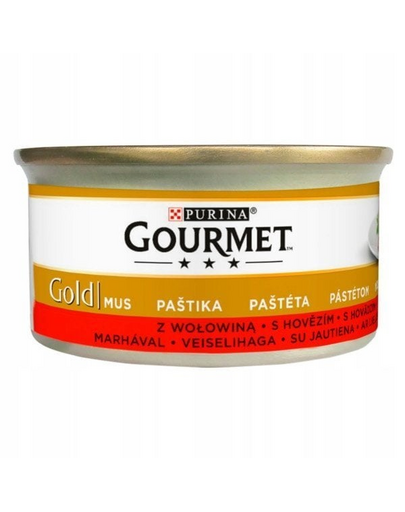 GOURMET Gold Mousse cu Vită 85 g