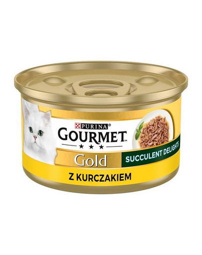 GOURMET Gold Succulent Delights hrană umedă pisici pui 85 g