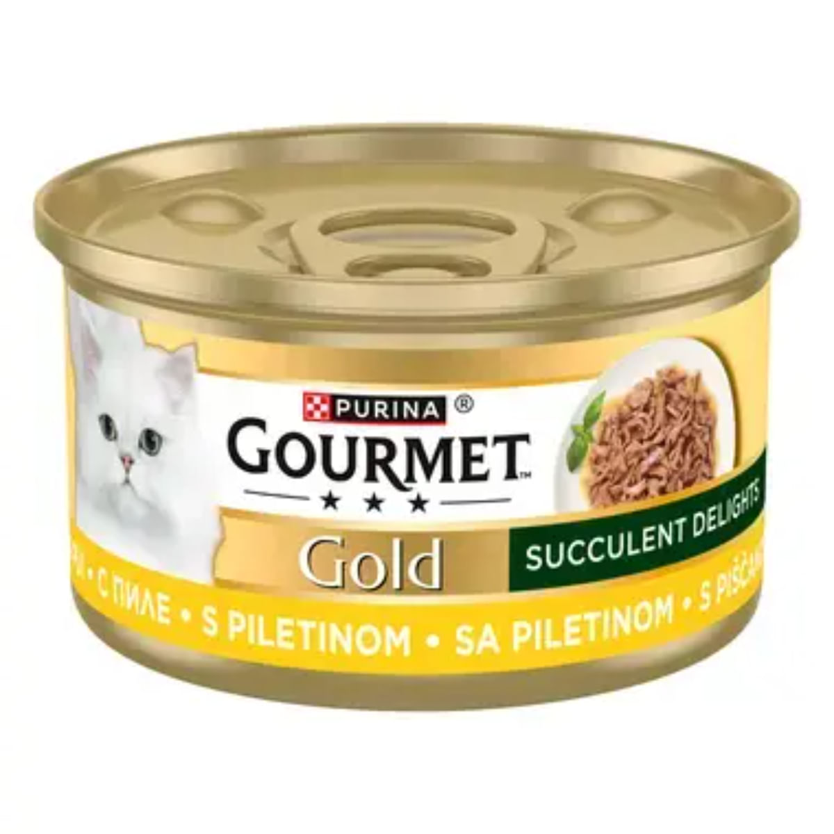 GOURMET Gold Succulent Delights, Pui, conservă hrană umedă pisici, (în sos), 85g - poza 2