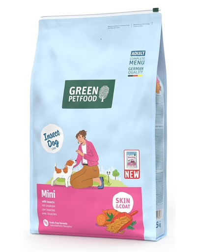 GREEN PETFOOD InsectDog Mini 7,5kg hrană fără cereale cu insecte pentru câini mici