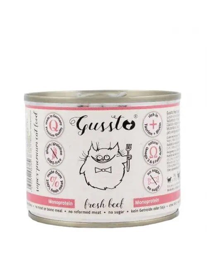 GUSSTO Cat Fresh Beef conserva cu vita pentru pisici 6x200 g